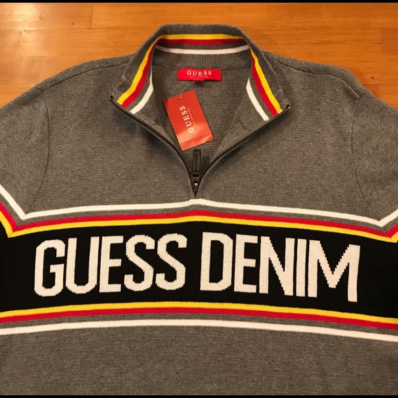 Guess Sweaters Guess La Mock 4 Zip Sweater Poshmark